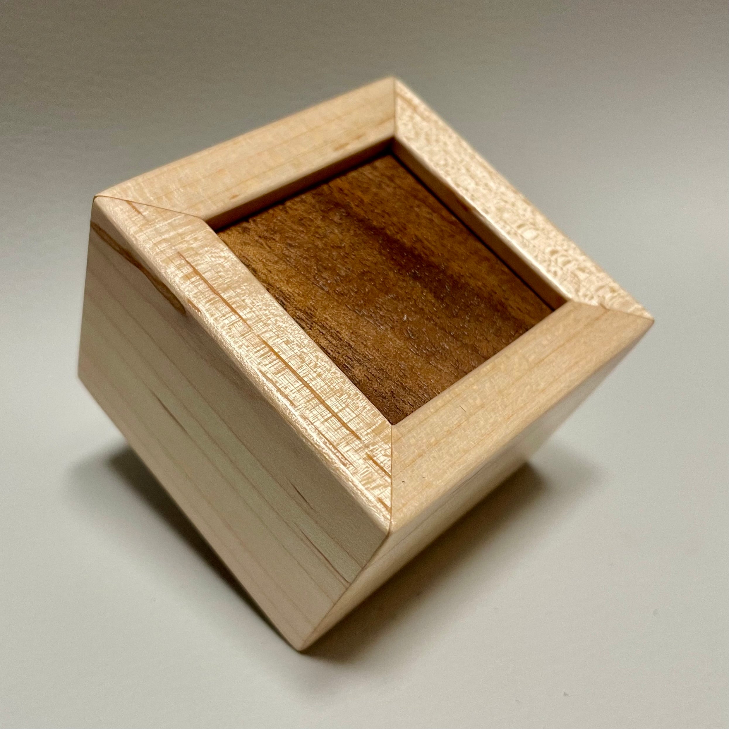 Maple/ Walnut Engagement Ring Box
