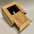 White Oak Sliding Lid Engagement Ring Box